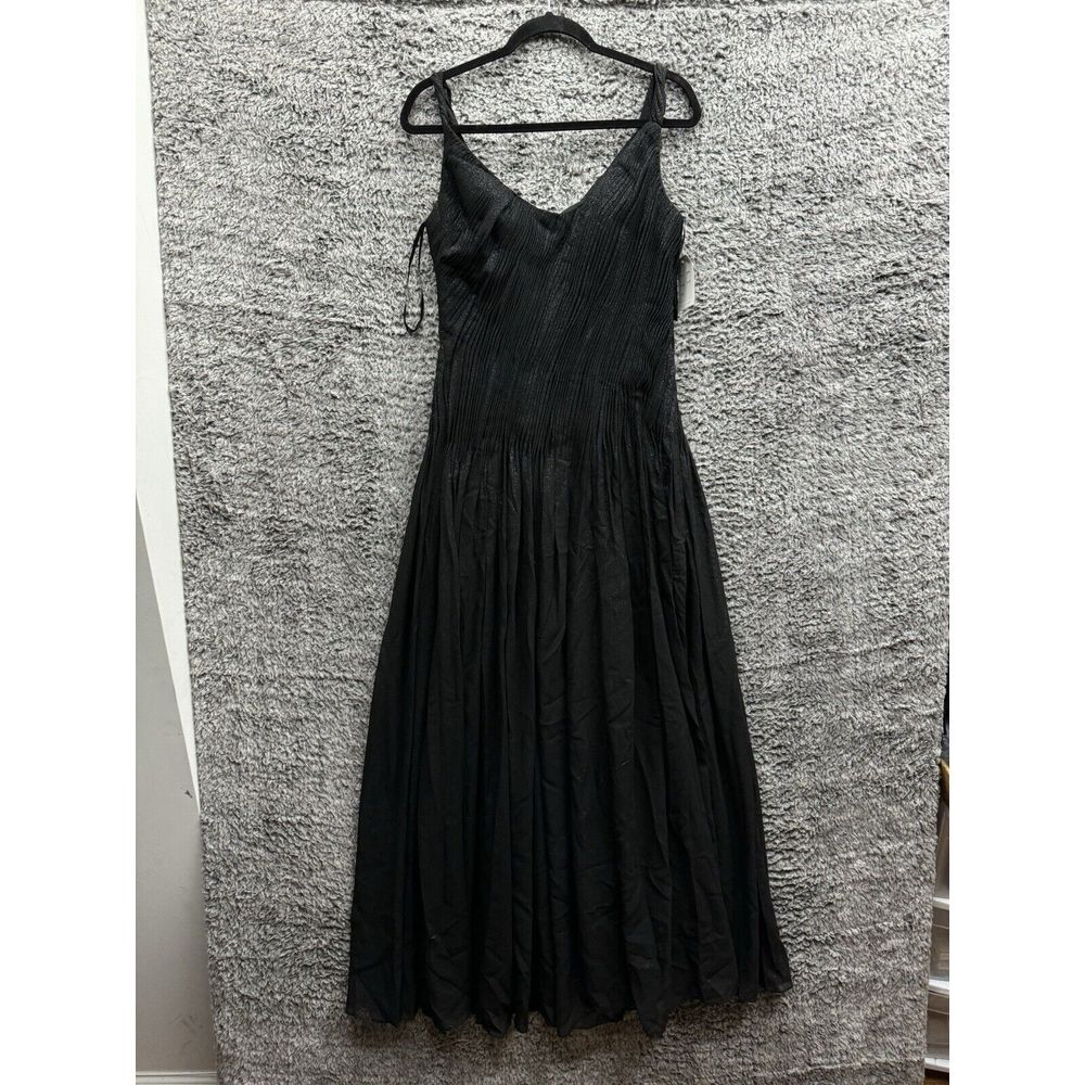 Rene Ruiz Collection‎ Womens Black Hand Draped Evening Gown Size 4 NWT